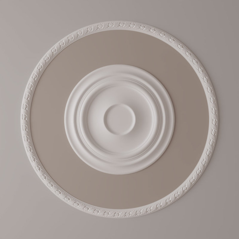 Ensemble d'anneaux de plafond Milton, H 43,625 po x l 43,625 po x P 1 po, Paquet de 4 (forme un cercle complet)