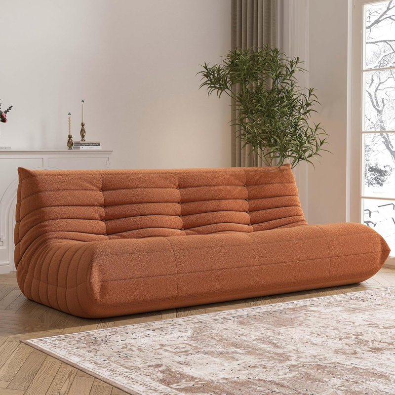 Fauteuil Fireside, canapé paresseux, fauteuil à billes d'angle, canapé, fauteuil d'angle , Orange moelleux