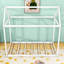 Twin Size Wooden House Bed with Roof-1284652040