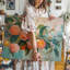 "Peach Branch", toile d'art fantaisiste aux tons pastel-117771385