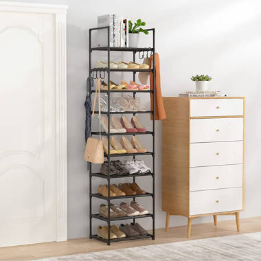 24 Pair Shoe Storage Rack Rebrilliant Finish: White