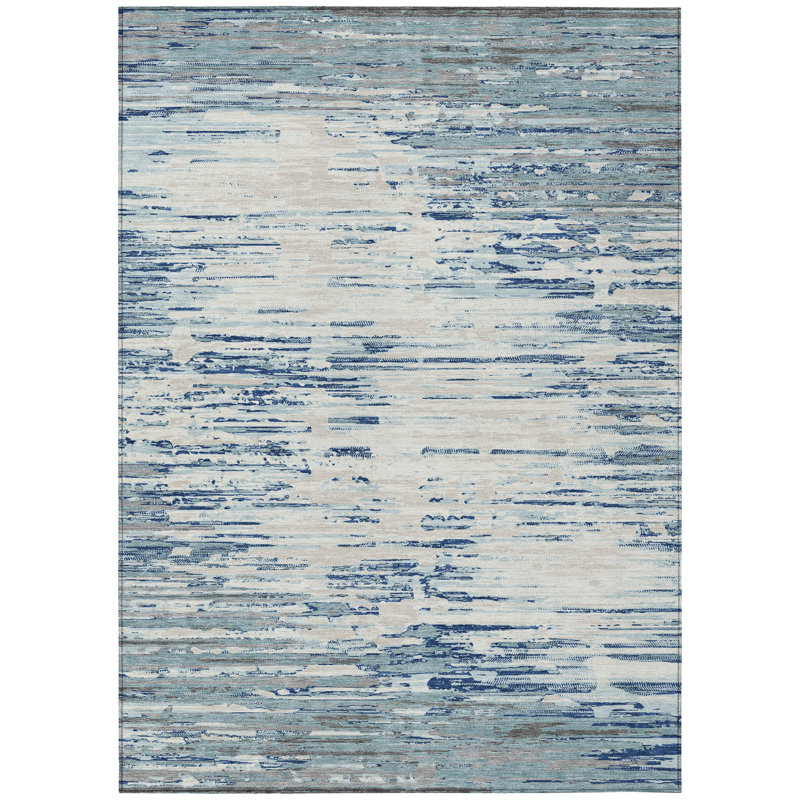Machine Washable Indoor/Outdoor Chantille ACN2767 Modern Rug, Sky, 9' x 12'