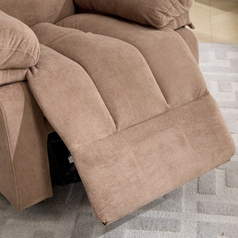 Fauteuil inclinable manuel moderne en chenille avec massage à 8 points et chaleur, fauteuil inclinable et pivotant pour petit salon