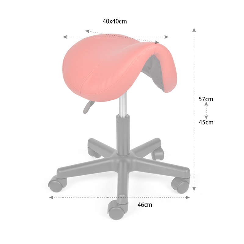Degraffenreid Adjustable Height Ergonomic Kneeling Chair, Red