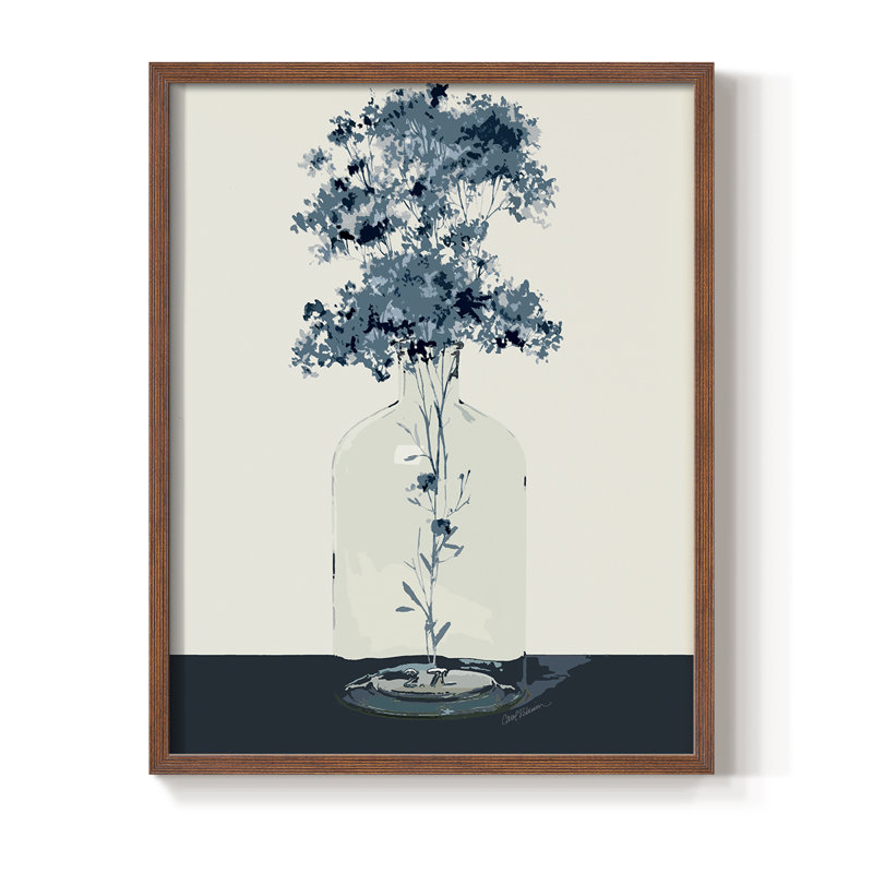 «Bottled Lace I», reproduction encadrée - bois massif, Noyer, H 15 po x l 12 po