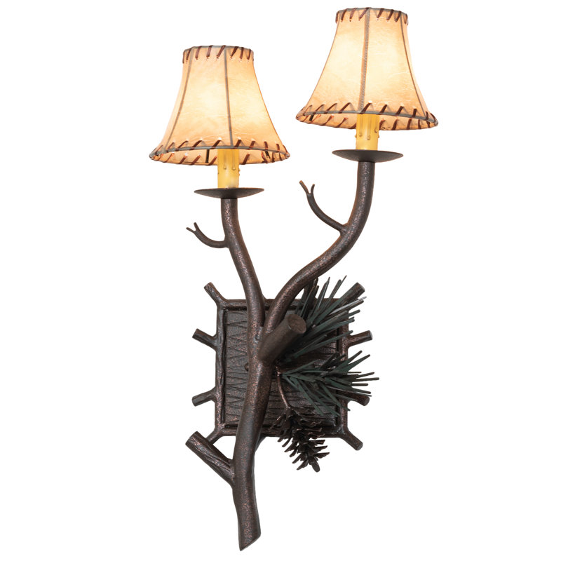 Rustic Lodge Candle Wall Light