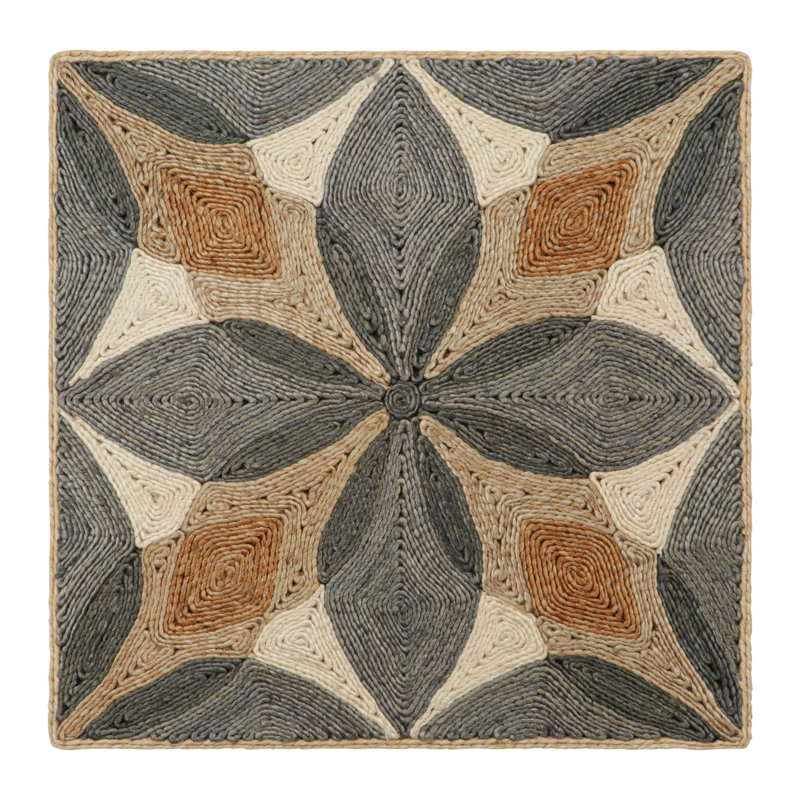Abaca Collection Flatweave Jute Geometric Area Rug, Rectangle 12' x 15'