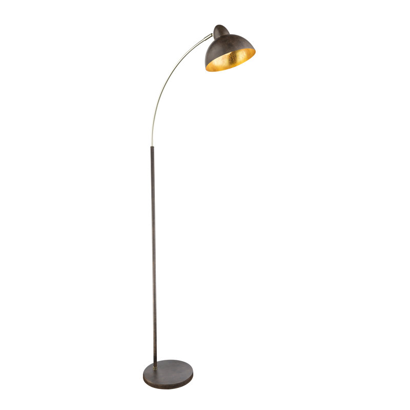 Frank 155cm Arched Floor Lamp, Brown