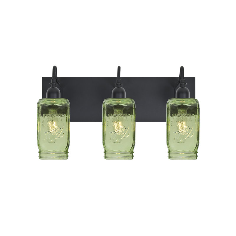 Éclairage pour salle de bain 3 lumières Anerinda, Vert