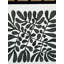 S/2 Black Leaf Print Square Canvases - 2 Piece Single Picture Frame Set on Canvas