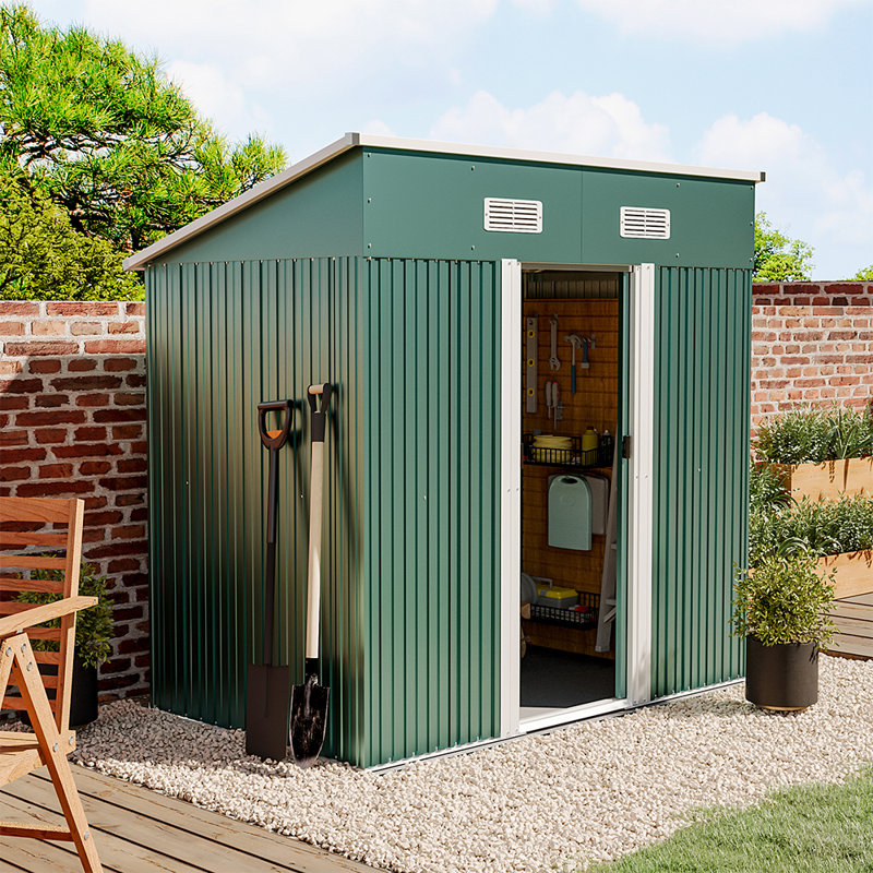 4x6FT Metal Garden Storage Shed