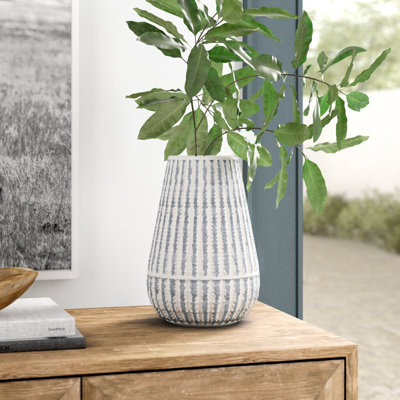 Ceramic Decorative Vase with Stripes