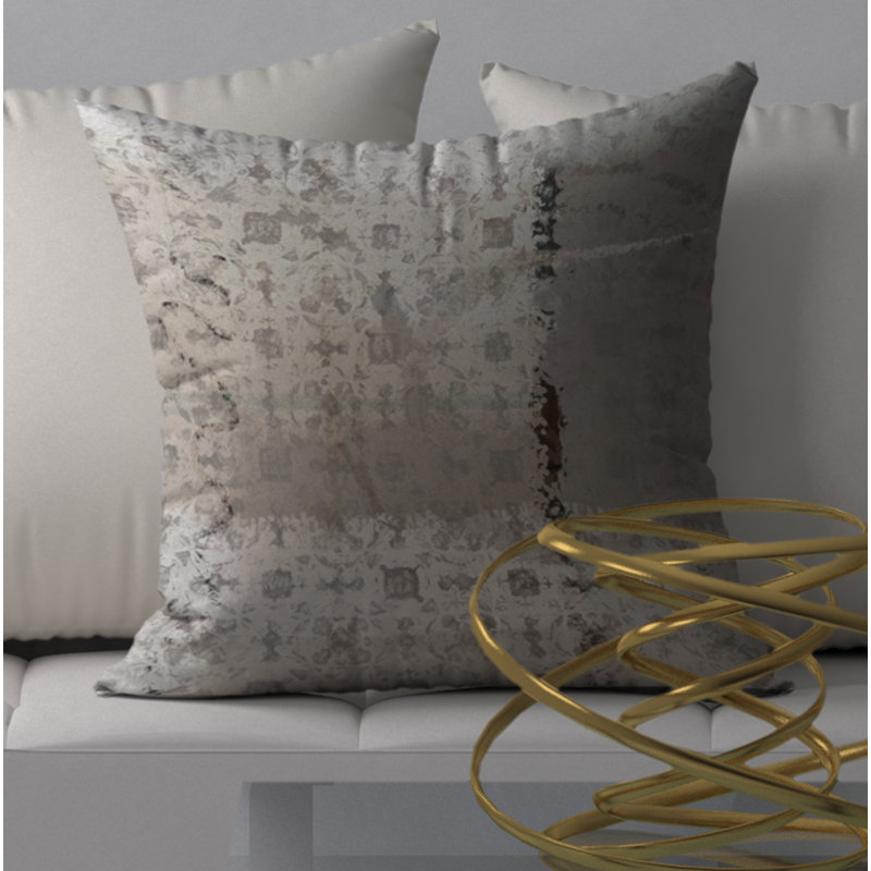 Abstract Throw Pillow, 18" H x 18" W