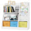 Johnson 4 Tier Kids Bookshelf, Toddler Bookshelf And Toy Storage, Baby Wooden Bookcase With Drawers-227960595