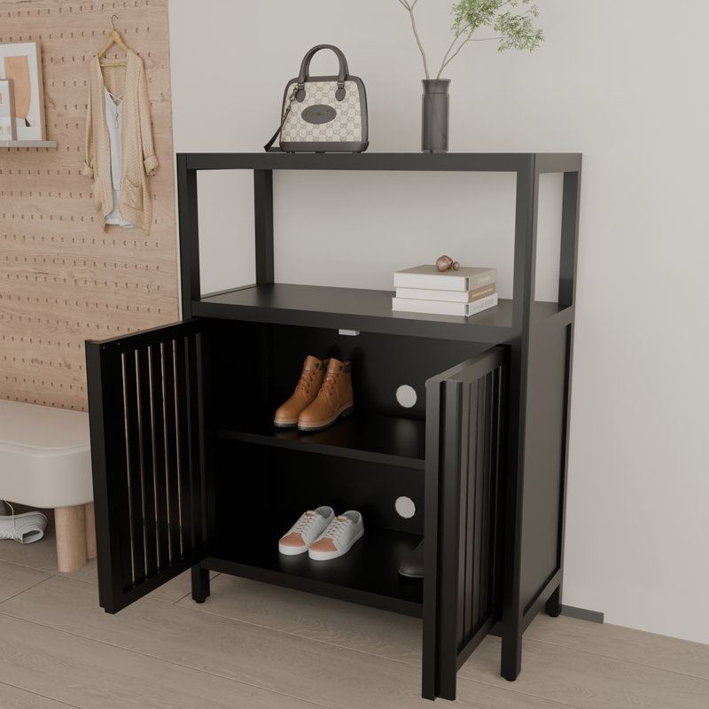 Armoire de rangement grande capacité en bambou
