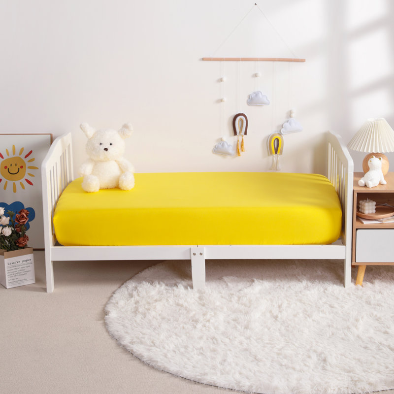 Microfiber Fitted Sheet, Yellow