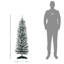 ? Décoration de Noël? Arbre de Noël artificiel enneigé 5 pi, arbre de Noël mince avec branches réalistes et base en plastique