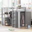 Lit mezzanine avec bureau et garde-robe-110922964