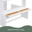 Lit mezzanine double avec lit simple autoportant, tablettes, bureau et garde-robe-1480914673