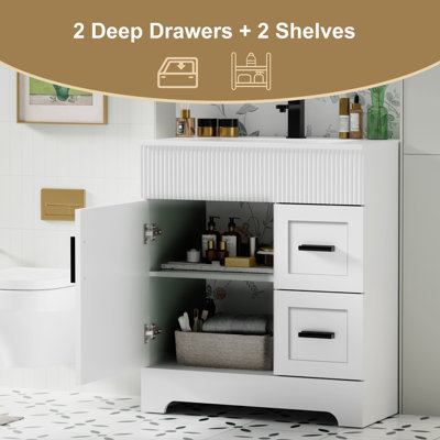 Breonica Wood 30" W Single Vanity Set