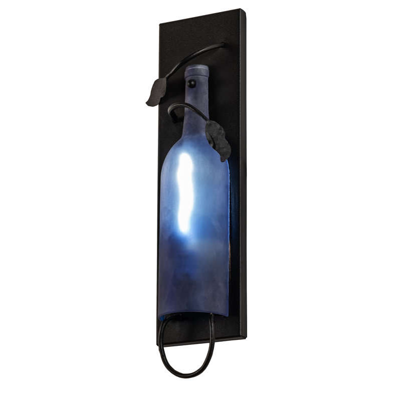 Tuscan Vineyard 1 - Light Flush Mounted Sconce, Blue, Black, T6.5