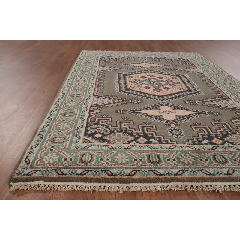 Tapis pour vestibule indien géométrique 4 x 6