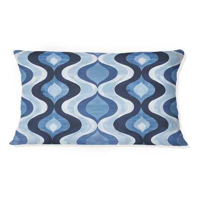Coussin lombaire moderne bleu Ogee Patten
