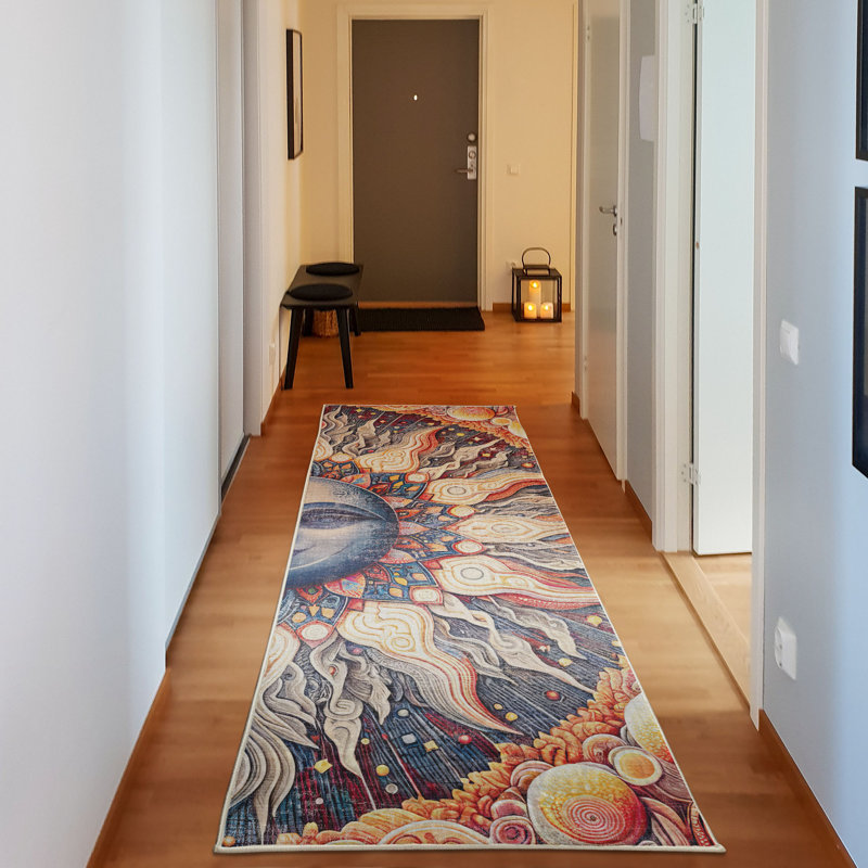 Machine Printed 229cm X 79cm Area Rug