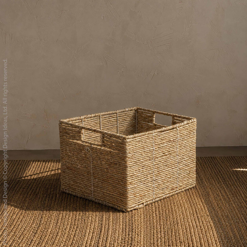 Beachcrest Home™ Crumrine Corn Leaf And Metal Decorative Basket