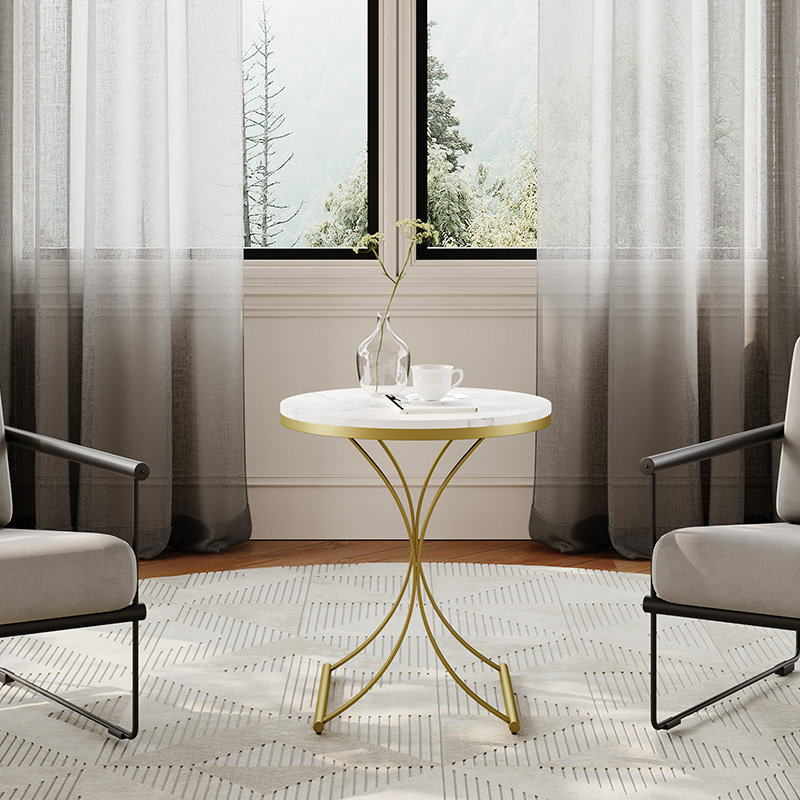 Petites tables d'appoint en marbre blanc Sophie