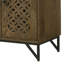 Armoire de rangement en bois à 2 portes avec treillis brun