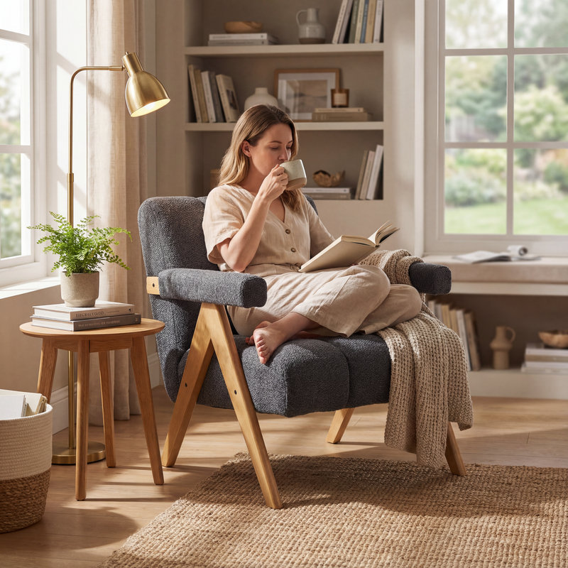 Templer Accent Stool, Grey
