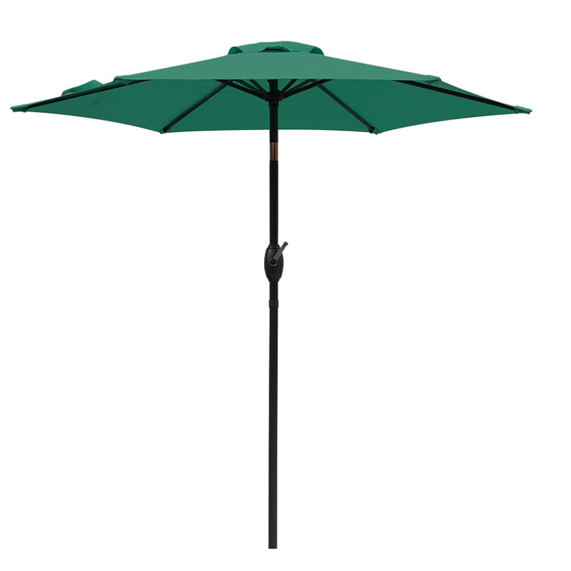 Parasol de marché 90 po avec manivelle Auman, Vert foncé