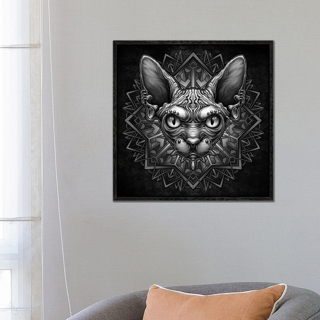 Punk Cat von Winya Sangsorn - Galerie-verpackte Leinwand Giclée