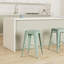 Tabouret avec structure en métal, tabourets de bar en métal, tabourets de bar à hauteur de comptoir sans dossier, tabourets empilables d'intérieur et d'extérieur avec siège carré-125144603-141988136