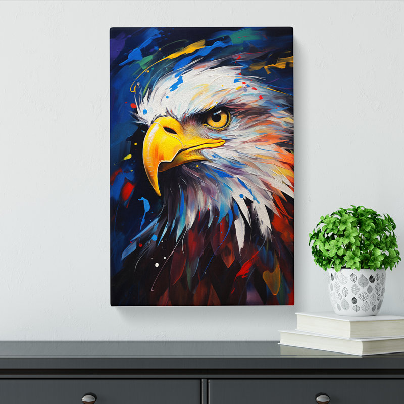 Eagle Gestural Art - Wrapped Canvas, 60cm H x 40cm W x 3cm D