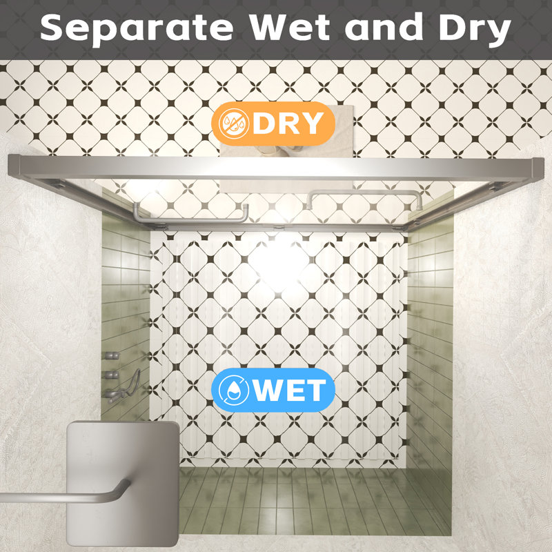 Portes de douche coulissantes en verre, semi-sans cadre, verre trempé Sgcc de 1/4 pouce, poignée en acier inoxydable, verre trempé, facile à nettoyer, noir mat