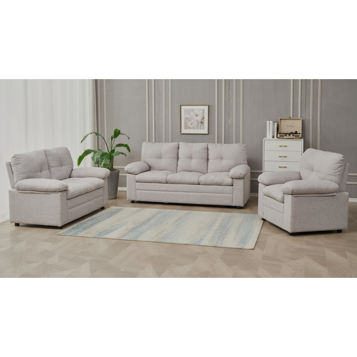 Latitude Run® 3 Piece Living Room Set & Reviews - Wayfair Canada