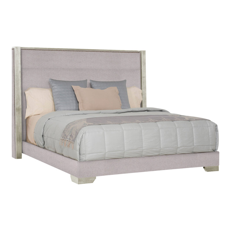 Thom Filicia Home Upholstered Bed, Tuck Cobalt, Hampton, Queen