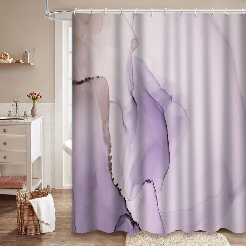 Rideau de douche avec 12 crochets, L 72 po x l 84 po