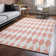 Premium Machine Washable Cerrito AMF578 Salmon Rug