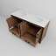 Meuble-lavabo double 60 po Rustwood X P 22 po D, avec plateau en marbre de culture