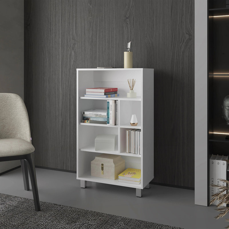 Bibliothèque avec 6 tablettes, Blanc