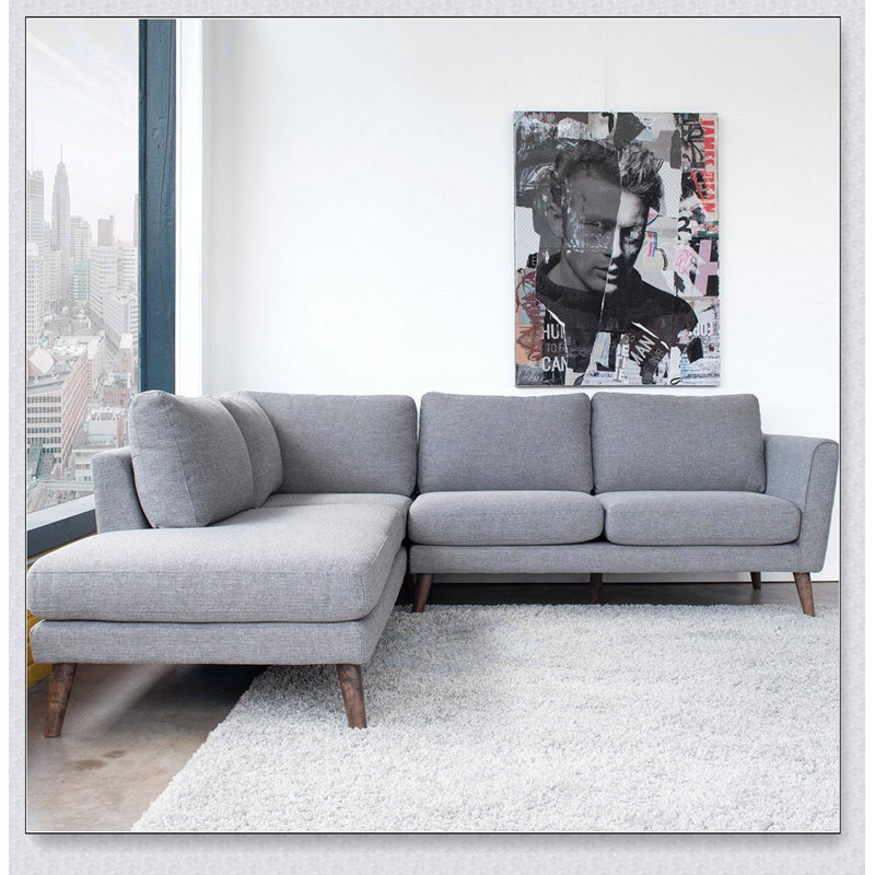 Canapé modulaire en tissu gris Benson