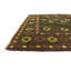 Tapis de zone one-of-kind à la main brun/vert/vert/rouge 4 pi x 4 pi en laine noué la Earley