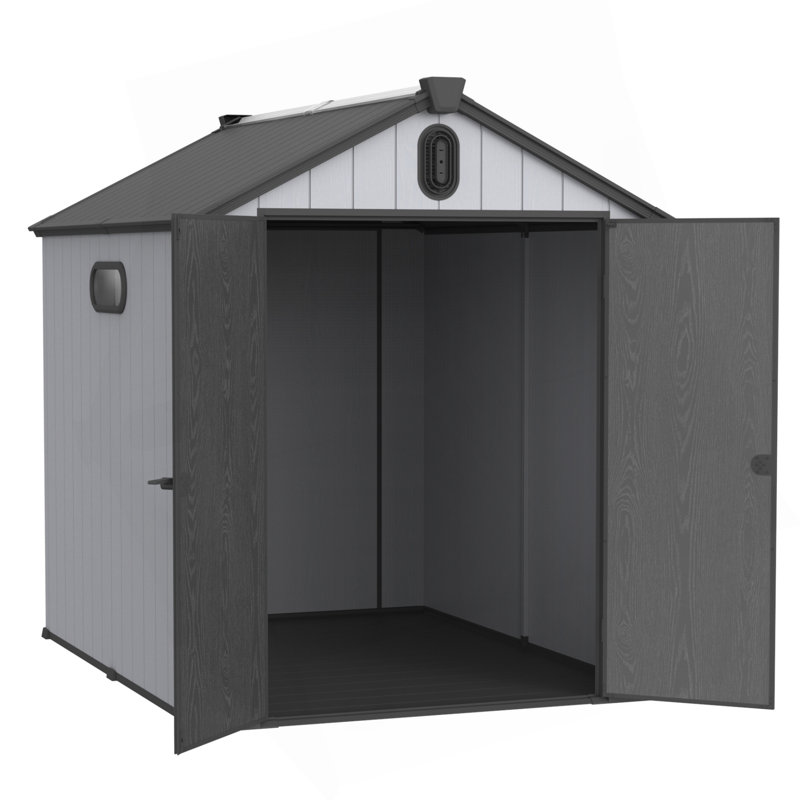 Remise de rangement en plastique 6 * 8Ft en résine pour le jardin