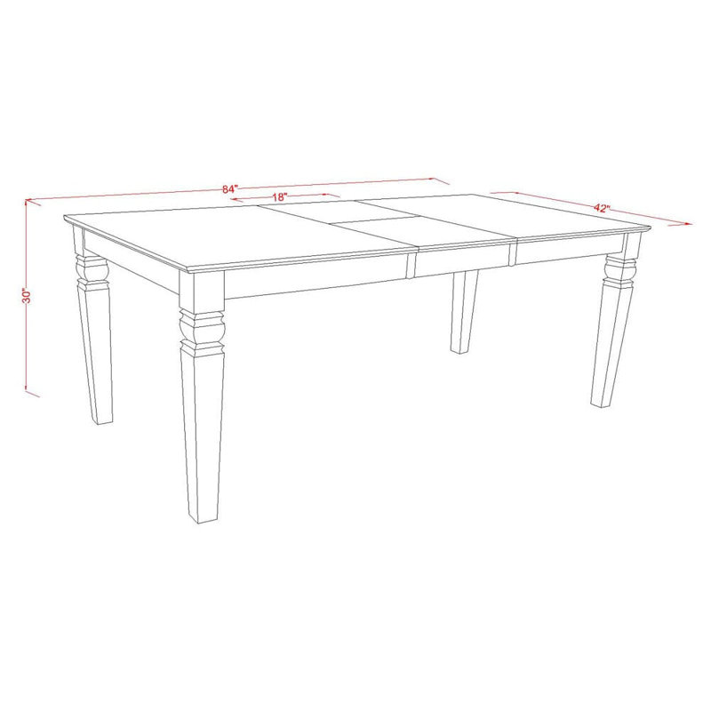 Ensemble de table de salle à manger 7 pièces comprenant une table de cuisine rectangulaire avec rallonge amovible et 6 chaises rembourrées, noir
