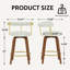 Tabourets de bar pivotants en similicuir (ensemble de 2)-315472559