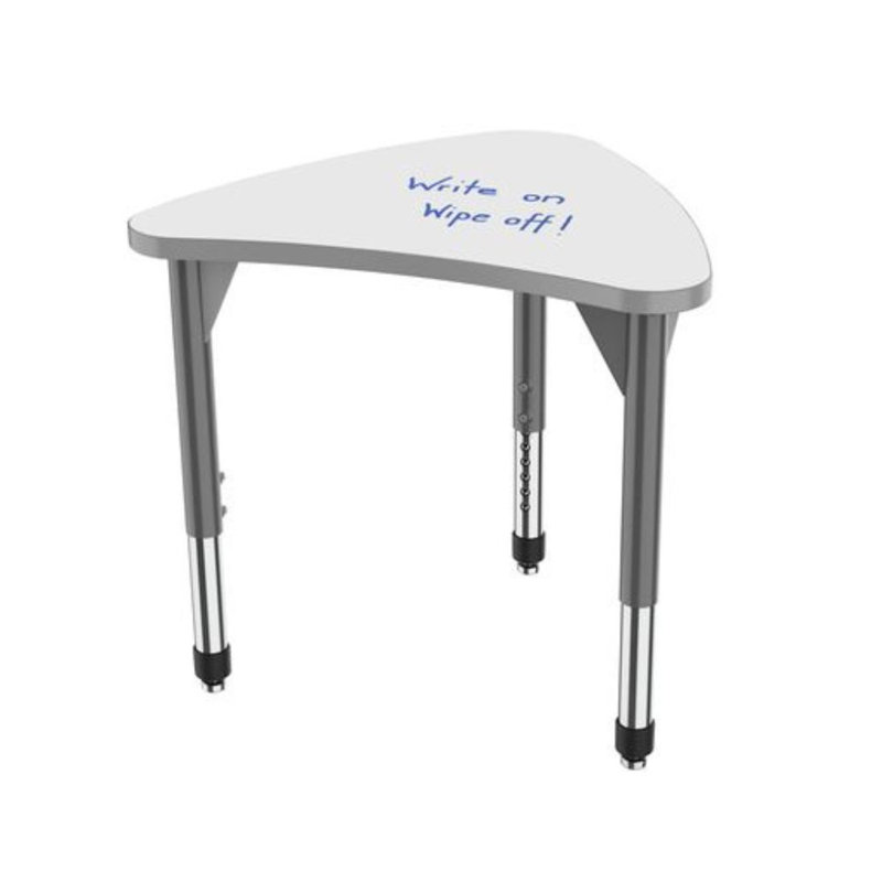Bureau collaboratif à hauteur ajustable, Gris