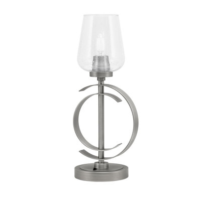 Lampe d'appoint Armana illustrée d'un verre à bulles transparent de 5 po